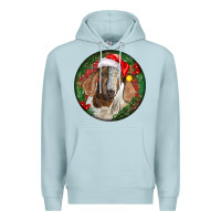 Blue Mist Boer Goat Christmas Premium Hoodie - LillyAllenDesigns