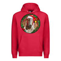 Cardinal Boer Goat Christmas Premium Hoodie - LillyAllenDesigns