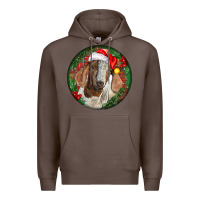 Coffee Boer Goat Christmas Premium Hoodie - LillyAllenDesigns