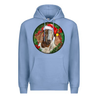 Colony Blue Boer Goat Christmas Premium Hoodie - LillyAllenDesigns