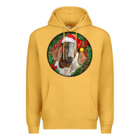 Mustard Boer Goat Christmas Premium Hoodie - LillyAllenDesigns