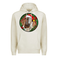 Oatmeal Heather Boer Goat Christmas Premium Hoodie - LillyAllenDesigns