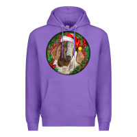 Purple Boer Goat Christmas Premium Hoodie - LillyAllenDesigns