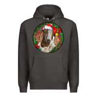 Smoke Boer Goat Christmas Premium Hoodie - LillyAllenDesigns