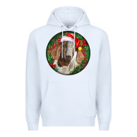 White Boer Goat Christmas Premium Hoodie - LillyAllenDesigns