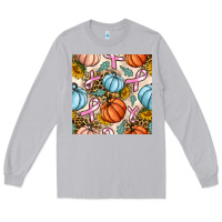 Moon Dust breast cancer awareness with pumpkin and leopard seamless pattern Long Sleeve Tee - BundleAndBundleShop