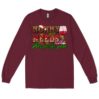 Burgundy mommy needs her jingle juice Long Sleeve Tee - AdoDesignShop