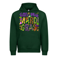 Forest Green Little miss Mardi Gras Urban Hoodie - NancyCooperArtShop