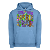 Pigment Pebble Blue Little miss Mardi Gras Urban Hoodie - NancyCooperArtShop