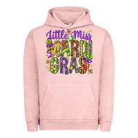 Pigment Salmon Little miss Mardi Gras Urban Hoodie - NancyCooperArtShop
