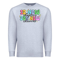 Heather Grey 12 new chapter 365 new chances Premium Sweatshirt - MaliasSmallBusiness