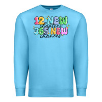 Ocean Blue 12 new chapter 365 new chances Premium Sweatshirt - MaliasSmallBusiness
