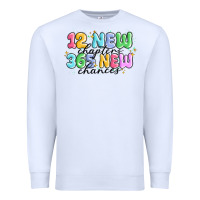 White 12 new chapter 365 new chances Premium Sweatshirt - MaliasSmallBusiness