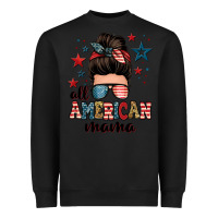 Black all american mama messy bun Heavyweight Sweatshirt - Zillion Design Studio