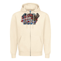 Sandshell i back the blue eagle Zipper Hoodie - NancyCooperArtShop