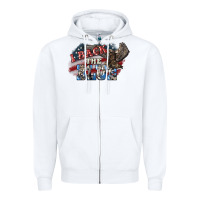 White i back the blue eagle Zipper Hoodie - NancyCooperArtShop