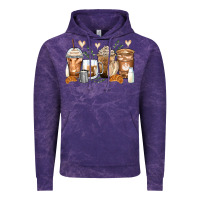 Cloud Purple latte coffee cups Vintage Hoodie - Zillion Design Studio