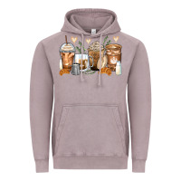 Vintage Zinc latte coffee cups Vintage Hoodie - Zillion Design Studio