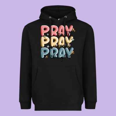 Pray On It Pray Over It Pray Through It Heavyweight Hoodie Designed By Maliassmallbusiness