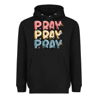 Black pray on it pray over it pray through it Heavyweight Hoodie - MaliasSmallBusiness
