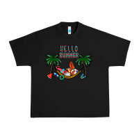 Black hello summer Urban Heavy Tee - CowhideDigitalArt
