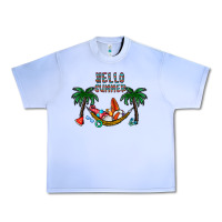Grape Ice hello summer Urban Heavy Tee - CowhideDigitalArt