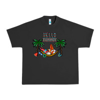Pigment Black hello summer Urban Heavy Tee - CowhideDigitalArt