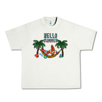Pistachio hello summer Urban Heavy Tee - CowhideDigitalArt