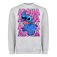 Heather Grey aloha stitch Heavyweight Sweatshirt - Zillion Design Studio