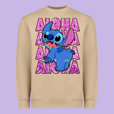 Aloha Stitch Heavyweight Sweatshirt Designed By Zillion Design Studio