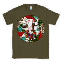 Army Green Christmas cow gemstone Classic Tee - Artiststas