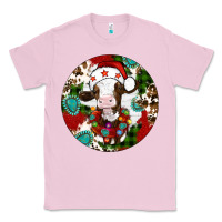 Bubblegum Pink Christmas cow gemstone Classic Tee - Artiststas