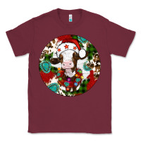 Burgundy Christmas cow gemstone Classic Tee - Artiststas