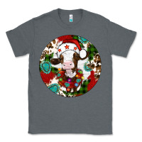 Charcoal Heather Christmas cow gemstone Classic Tee - Artiststas