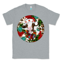 Heather Grey Christmas cow gemstone Classic Tee - Artiststas