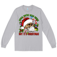 Moon Dust When You're Dead Inside But It's Christmas Hippie Skeleton Santa Long Sleeve Tee - Artiststas