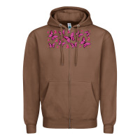 Chestnut breast cancer butterflies Zipper Hoodie - Jasminsmagicworld