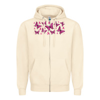 Sandshell breast cancer butterflies Zipper Hoodie - Jasminsmagicworld