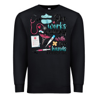 Black she works willingly with her hands Premium Sweatshirt - MaliasSmallBusiness