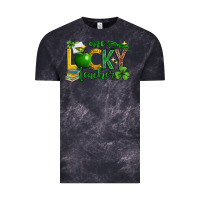 Cloud Black St. Patrick's Day one lucky teacher Vintage Tee - Neo Western