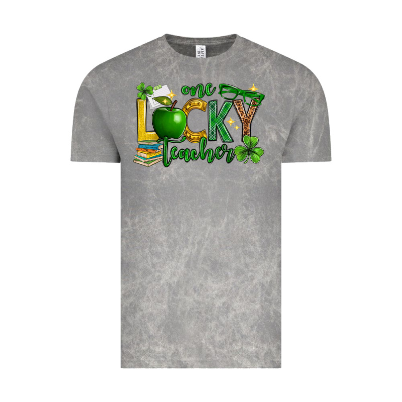 St. Patrick's Day One Lucky Teacher Vintage Tee by Neo Western | Teevron