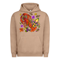 Pigment Burro Crawfish and fleur de lis Urban Hoodie - NancyCooperArtShop