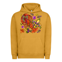 Pigment Peanut Butter Crawfish and fleur de lis Urban Hoodie - NancyCooperArtShop