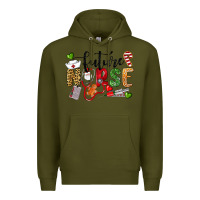 Army Green Chrismas future nurse Premium Hoodie - LillyAllenDesigns
