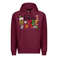 Burgundy Chrismas future nurse Premium Hoodie - LillyAllenDesigns