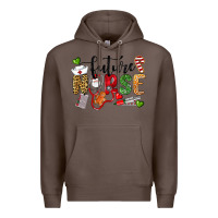 Coffee Chrismas future nurse Premium Hoodie - LillyAllenDesigns