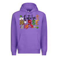 Purple Chrismas future nurse Premium Hoodie - LillyAllenDesigns