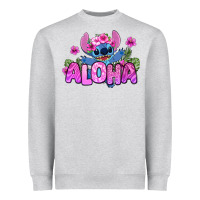 Heather Grey aloha summer stitch Heavyweight Sweatshirt - Zillion Design Studio