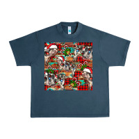 Midnight Navy christmas pig  aztec Urban Heavy Tee - FaDigitalArtStudio