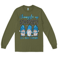 Army Green snuggle up gnomies it's cold outside Long Sleeve Tee - JahusDesignShop